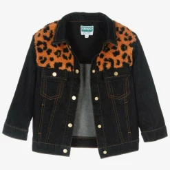 KENZO KIDS Coats & Jackets|Coats & Jackets*Blue Denim & Leopard Print Fleece Jacket