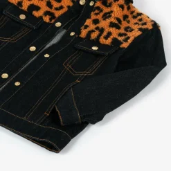 KENZO KIDS Coats & Jackets|Coats & Jackets*Blue Denim & Leopard Print Fleece Jacket