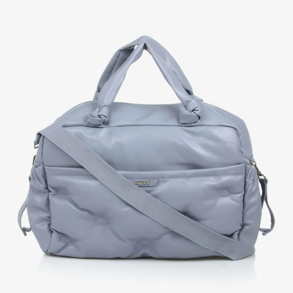 Mayoral Newborn Bags*Blue Faux Leather Changing Bag (46cm)