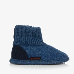 Giesswein Slippers|Slippers*Blue Felted Wool Slippers
