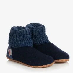 Giesswein Slippers|Slippers*Blue Felted Wool Slippers