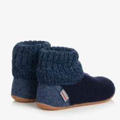 Giesswein Slippers|Slippers*Blue Felted Wool Slippers