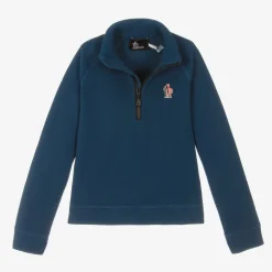 Moncler Enfant Snowwear*Blue Fleece Zip-Up Top