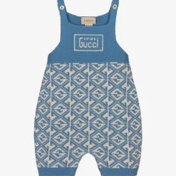 Gucci Shorts|Shorts*Blue G Wool Knit Dungaree Shorts