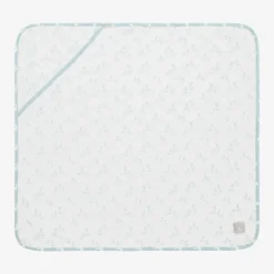 The Little Tailor Gifts*Blue Hare Print Reversible Cotton Blanket (69cm)