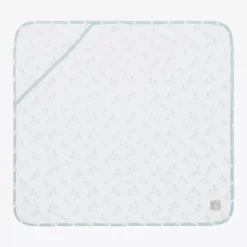 The Little Tailor Gifts*Blue Hare Print Reversible Cotton Blanket (69cm)