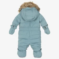 Deux par Deux Snowwear|Coats & Jackets*Blue Hooded Baby Snowsuit