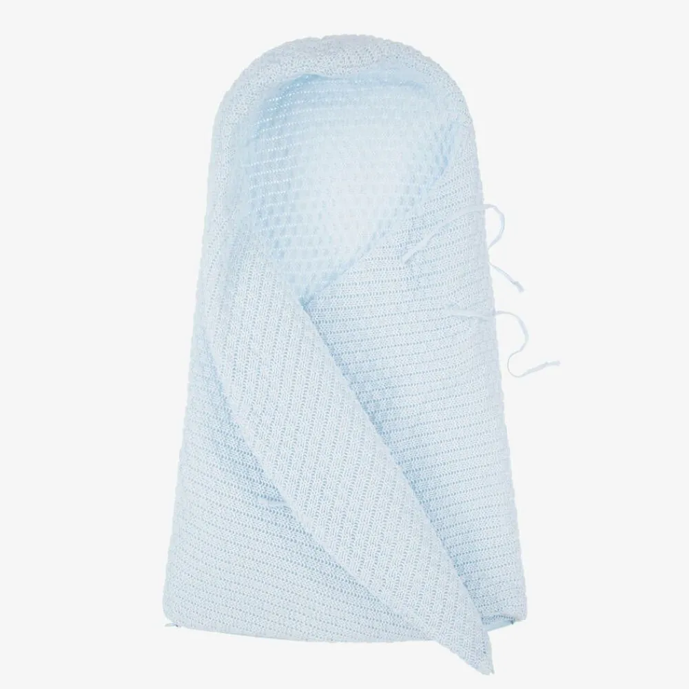 Minutus Nests*Blue Knit Cotton Baby Nest (75cm)