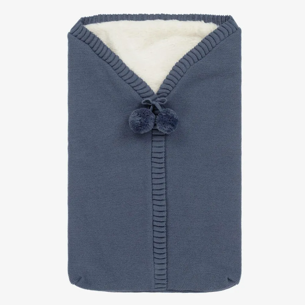 Mebi Nests*Blue Knitted Baby Nest (63cm)