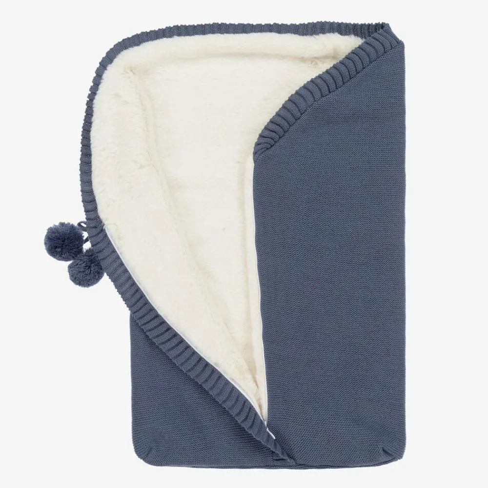 Mebi Nests*Blue Knitted Baby Nest (63cm)