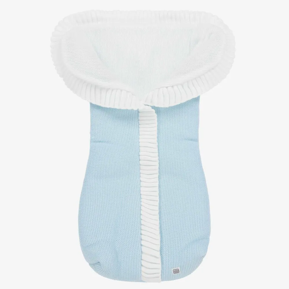 Minutus Nests*Blue Knitted Baby Nest (75cm)