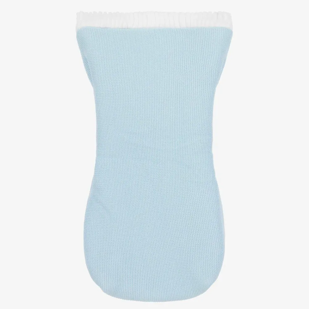 Minutus Nests*Blue Knitted Baby Nest (75cm)