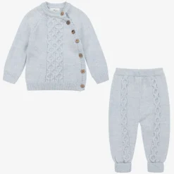 Beau KiD Outfit Sets*Blue Knitted Baby Trouser Set