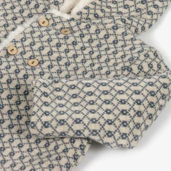 Mebi Coats & Jackets*Blue Knitted Wool & Plush Coat