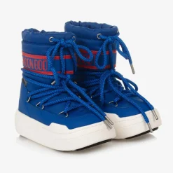 Moon Boot Boots*Blue Lace-Up Boots