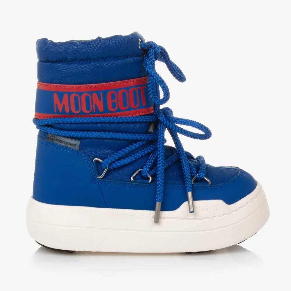 Moon Boot Boots*Blue Lace-Up Boots