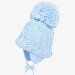Sätila of Sweden Hats*Blue Laura Knitted Giant Pom-Pom Beanie