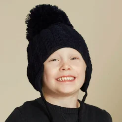 Sätila of Sweden Hats*Blue Laura Knitted Giant Pom-Pom Beanie