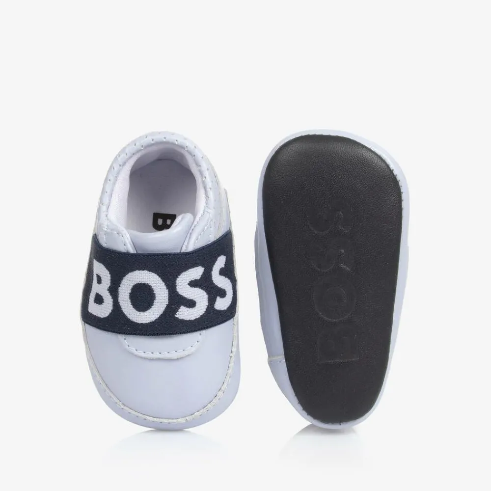 BOSS Pre Walkers|Pre Walkers*Blue Leather Baby Pre-Walker Shoes