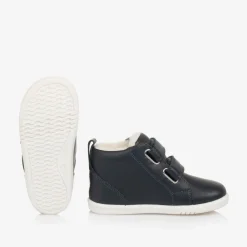 Bobux IWalk Trainers|Trainers*Blue Leather High-Top Trainers