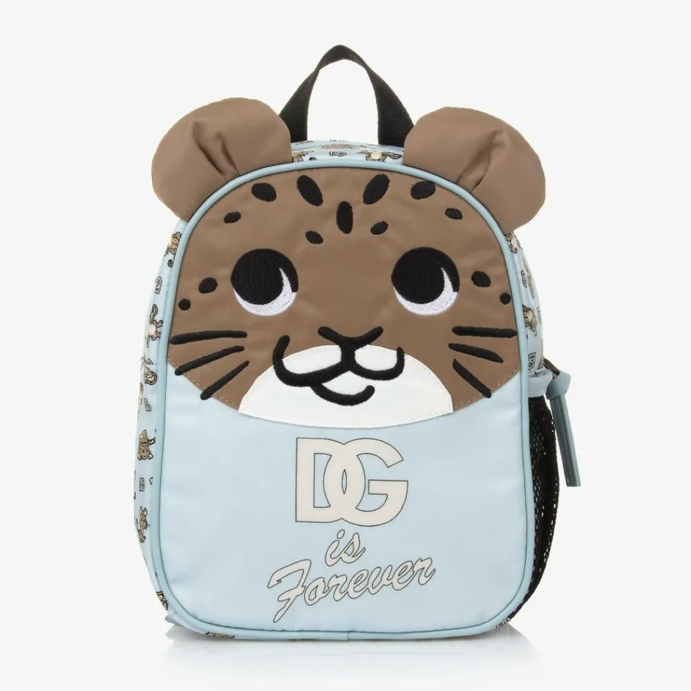 Dolce amp; Gabbana Bags*Blue Leopard DG Mini Backpack (22cm)