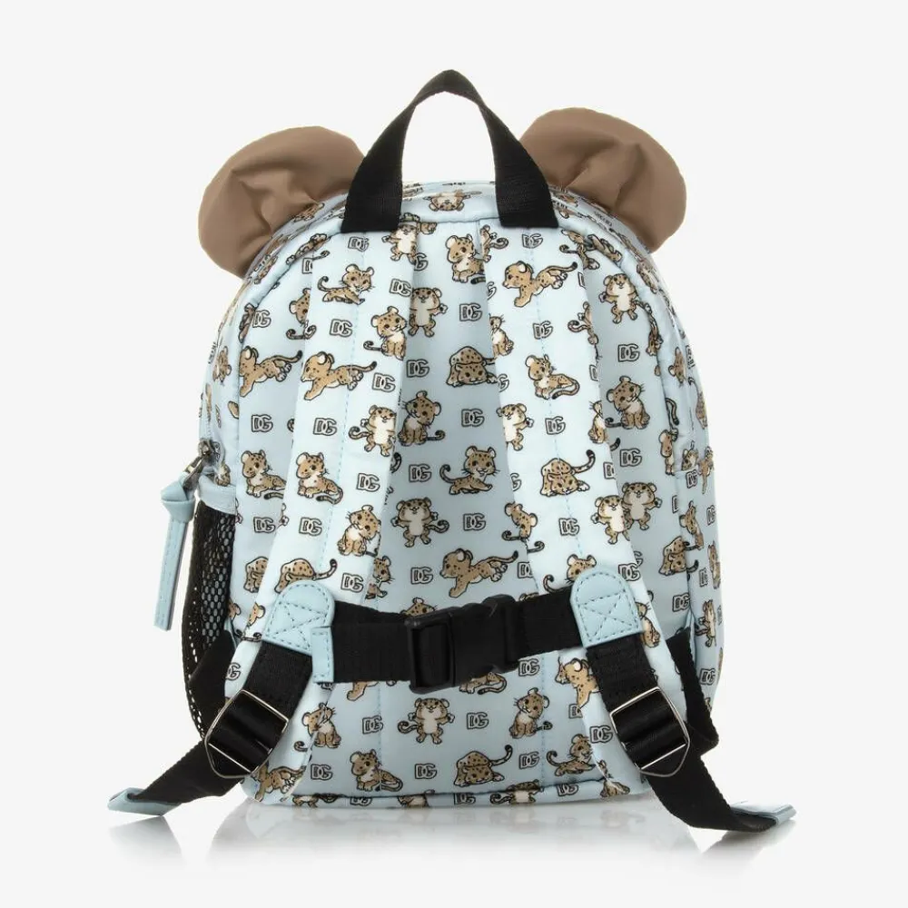 Dolce amp; Gabbana Bags*Blue Leopard DG Mini Backpack (22cm)