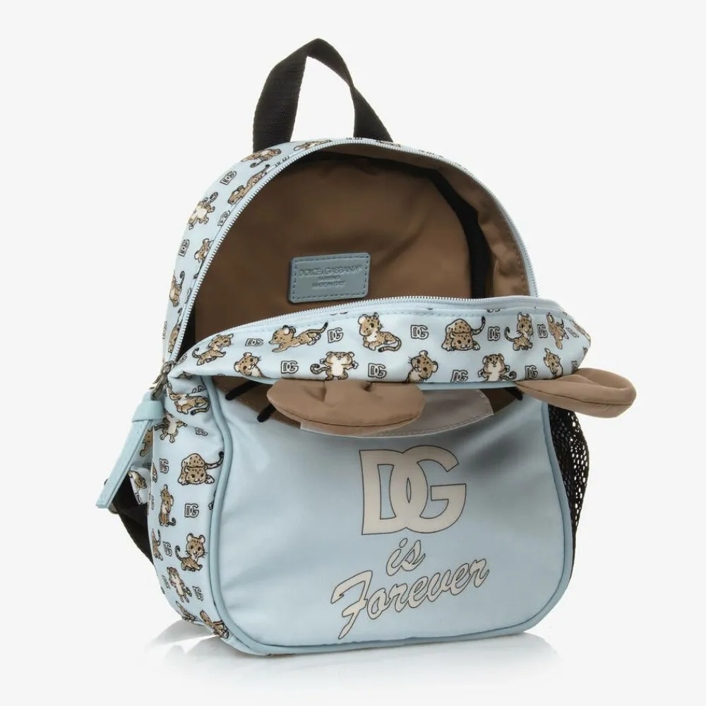 Dolce amp; Gabbana Bags*Blue Leopard DG Mini Backpack (22cm)