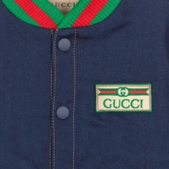 Gucci Coats & Jackets|Coats & Jackets*Blue Logo Bomber Jacket