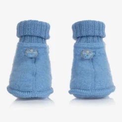 Joha Booties|Booties*Blue Merino Wool Baby Booties