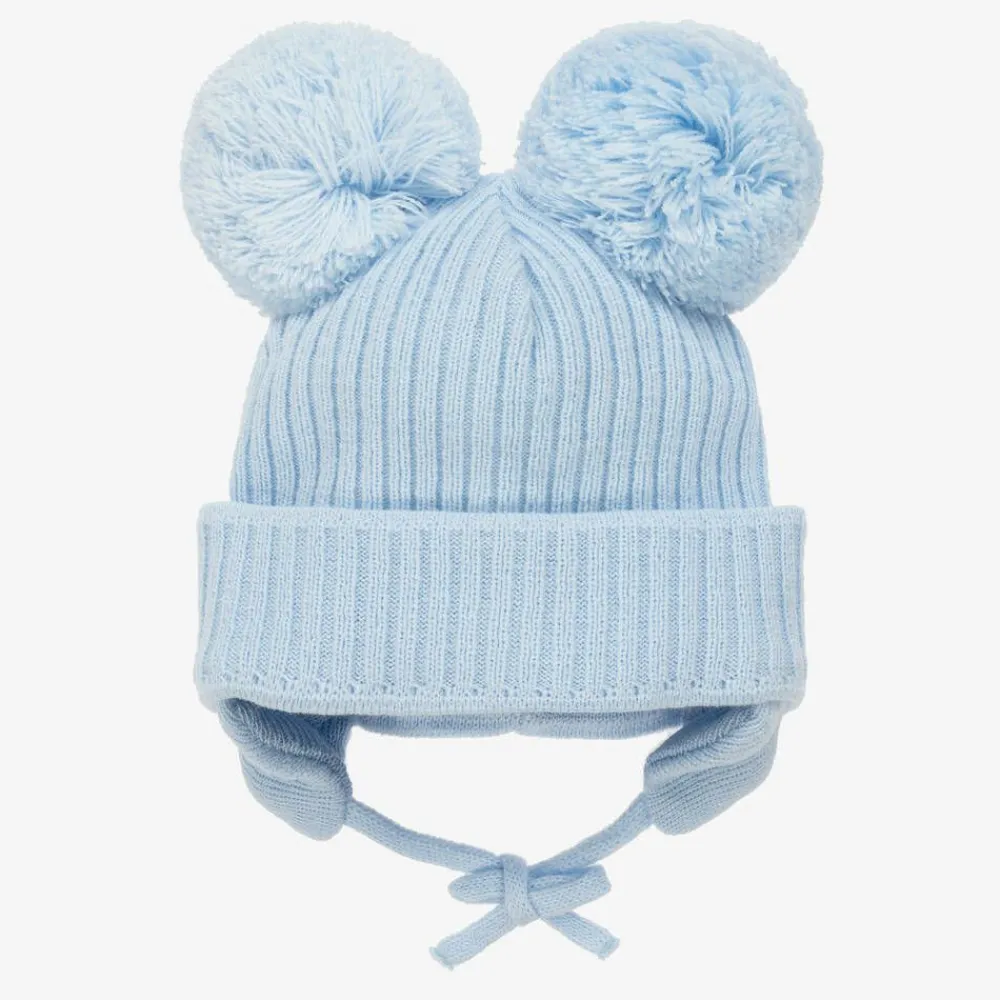 Sätila of Sweden Hats*Blue Minnie Double Pom-Pom Hat