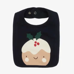 NAME IT Feeding Accessories*Blue Organic Cotton Festive Motif Bib