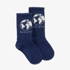 Mini Rodini Socks*Blue Organic Cotton Society Socks