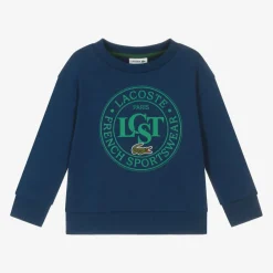 Lacoste Tops*Blue Organic Cotton Sweatshirt