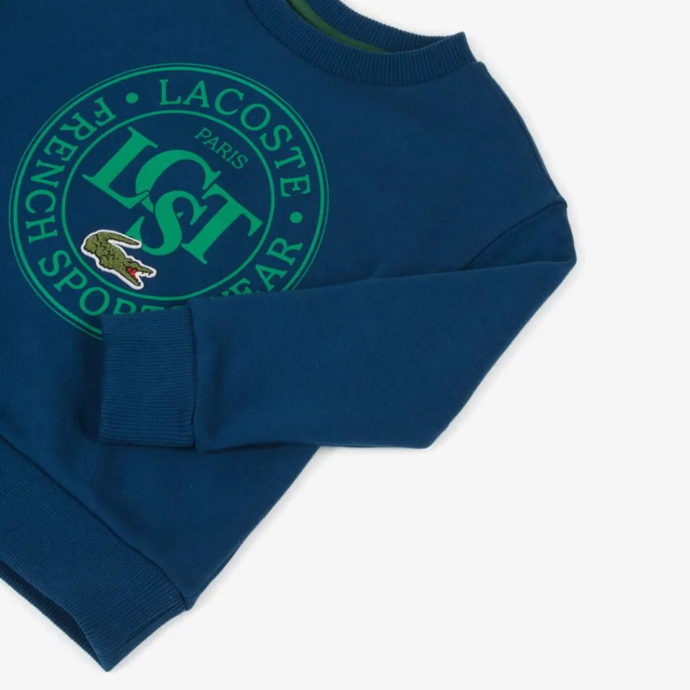 Lacoste Tops*Blue Organic Cotton Sweatshirt
