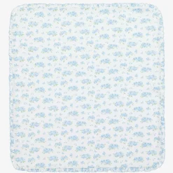 Kissy Kissy Blankets & Shawls*Blue Pima Cotton Heavenly Hydrangeas Blanket (73cm)