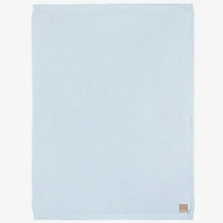 Elodie Blankets & Shawls*Blue Pointelle Baby Blanket (100cm)