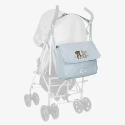 Monnalisa Bags*Blue Quilted Cotton Changing Bag (33cm)