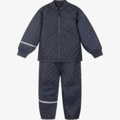 CeLaVi Coats & Jackets|Coats & Jackets*Blue Quilted Jacket & Trouser Set