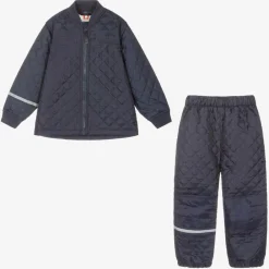 CeLaVi Coats & Jackets|Coats & Jackets*Blue Quilted Jacket & Trouser Set