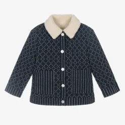 KENZO KIDS Coats & Jackets*Blue Reversible Sherpa Fleece Jacket