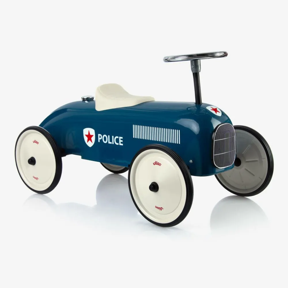Vilac Gifts*Blue Ride-On Vintage Police Car (75cm)