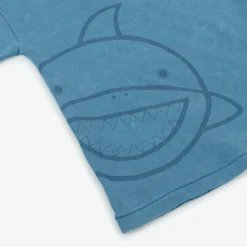 Roarsome Tops*Blue Shark Organic Cotton T-Shirt
