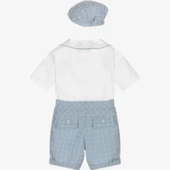 Beau KiD Outfit Sets*Blue Smocked Baby Shorts Set