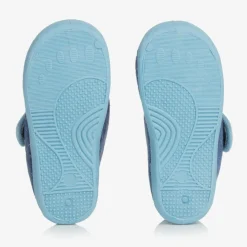 Playshoes Slippers|Slippers*Blue Star Velour Slippers
