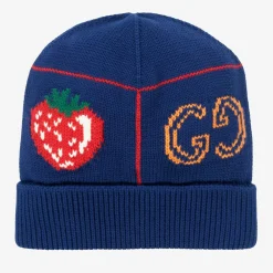 Gucci Hats*Blue Strawberry Logo Hat