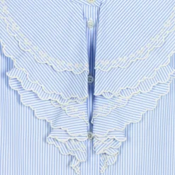 Gucci Tops*Blue Stripe Cotton Blouse