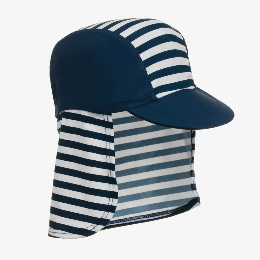 Playshoes Swimwear|Swimwear*Blue Striped Swim Hat (UPF 50+)