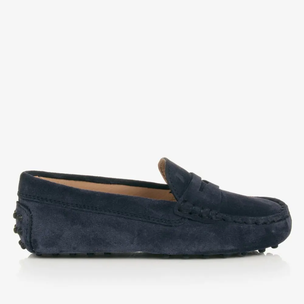 Tods Loafers & Moccasins|Loafers & Moccasins*Blue Suede Leather Gommino Moccasins