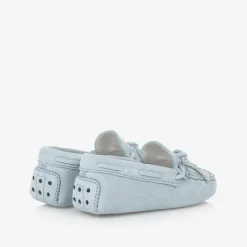 Tods Pre Walkers|Pre Walkers*Blue Suede Leather Pre-Walker Moccasins