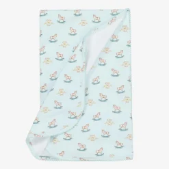 My Little Pie Blankets & Shawls*Blue Supima Cotton Rocking Horse Blanket (80cm)